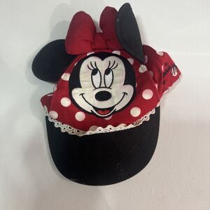 Walt Disney World Parks Minnie Mouse Ears Red Polka Dot Youth Baseball Cap Hat